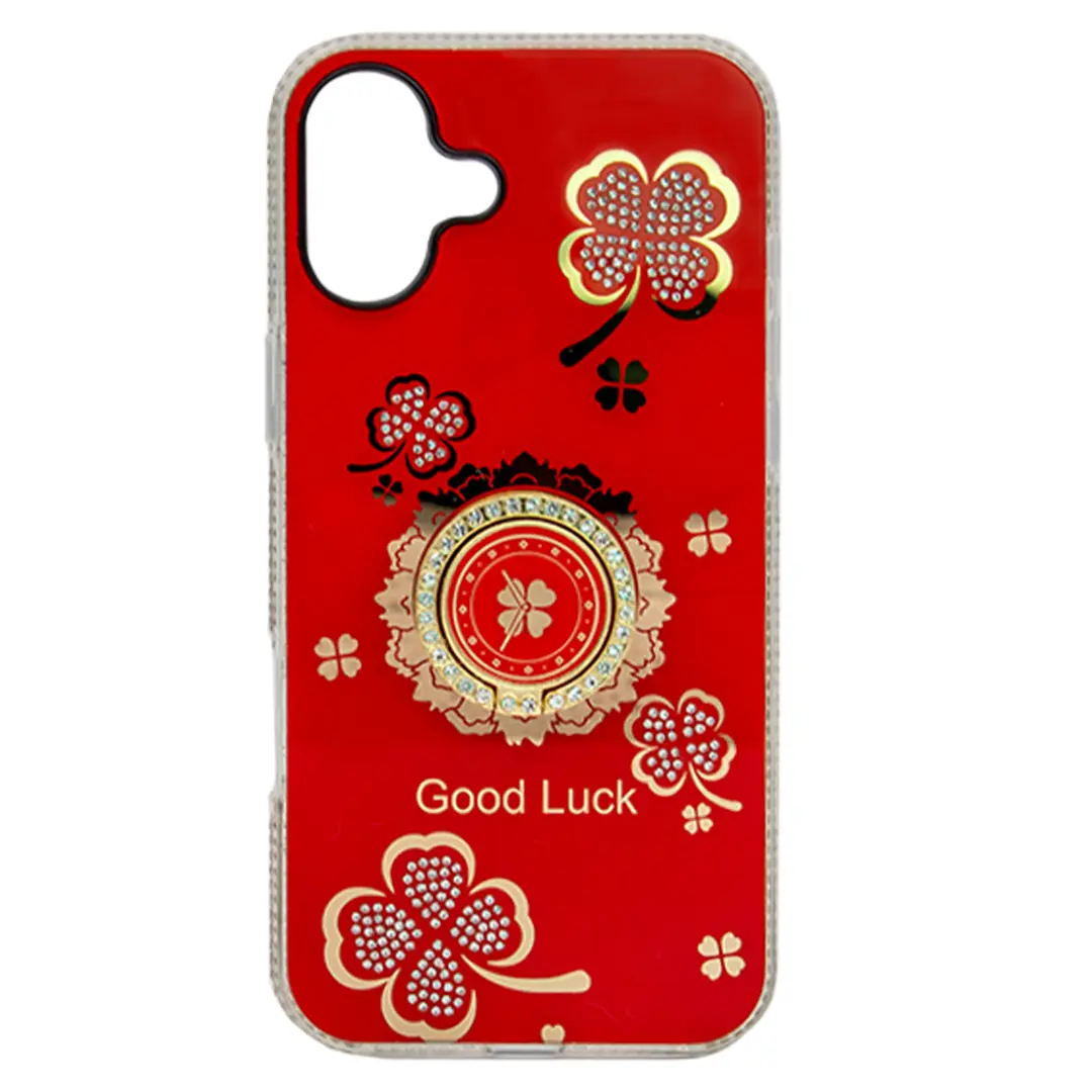 iPhone 16 plus Bling Diamond Lucky Case Red